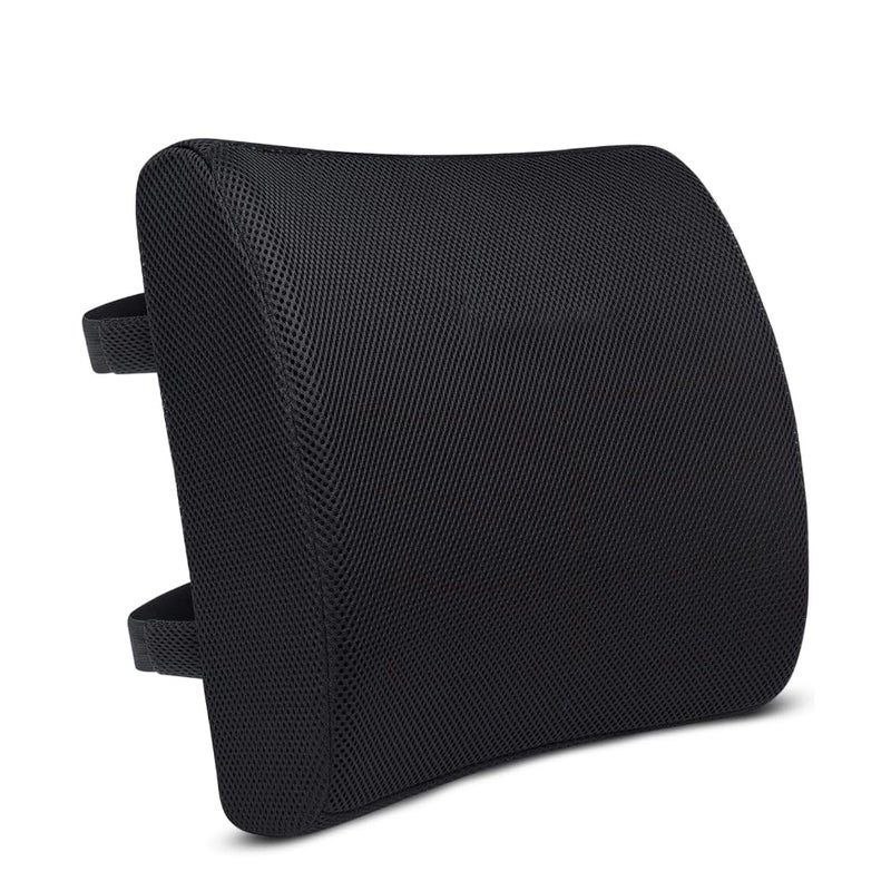 COCOFOAM Memory Foam Lumbar Support Pillow for Back Support & Back Pain Relief. (Pack of 1 Pillow, White) - Image 1