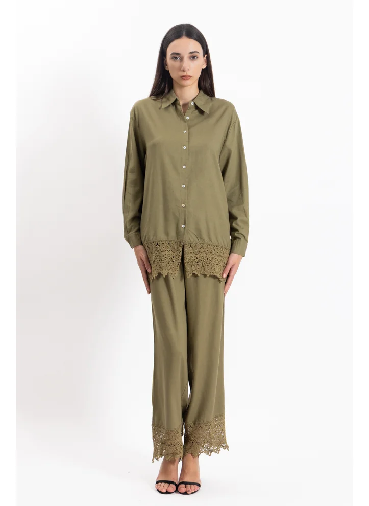 شايبس DETAILED LINEN BLEND SHIRT SET