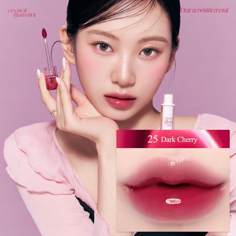 CLIO PROFESSIONAL تلوين الشفاه كليو كريستال غلام (سلسلة الكرز 025 كرز داكن) - Image 4