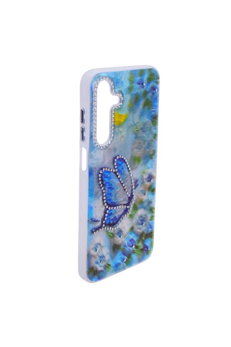 TPU Butterflies and Rhinestones Back Cover Case For Samsung Galaxy A16 - Multicolor CFS220 - Image 3