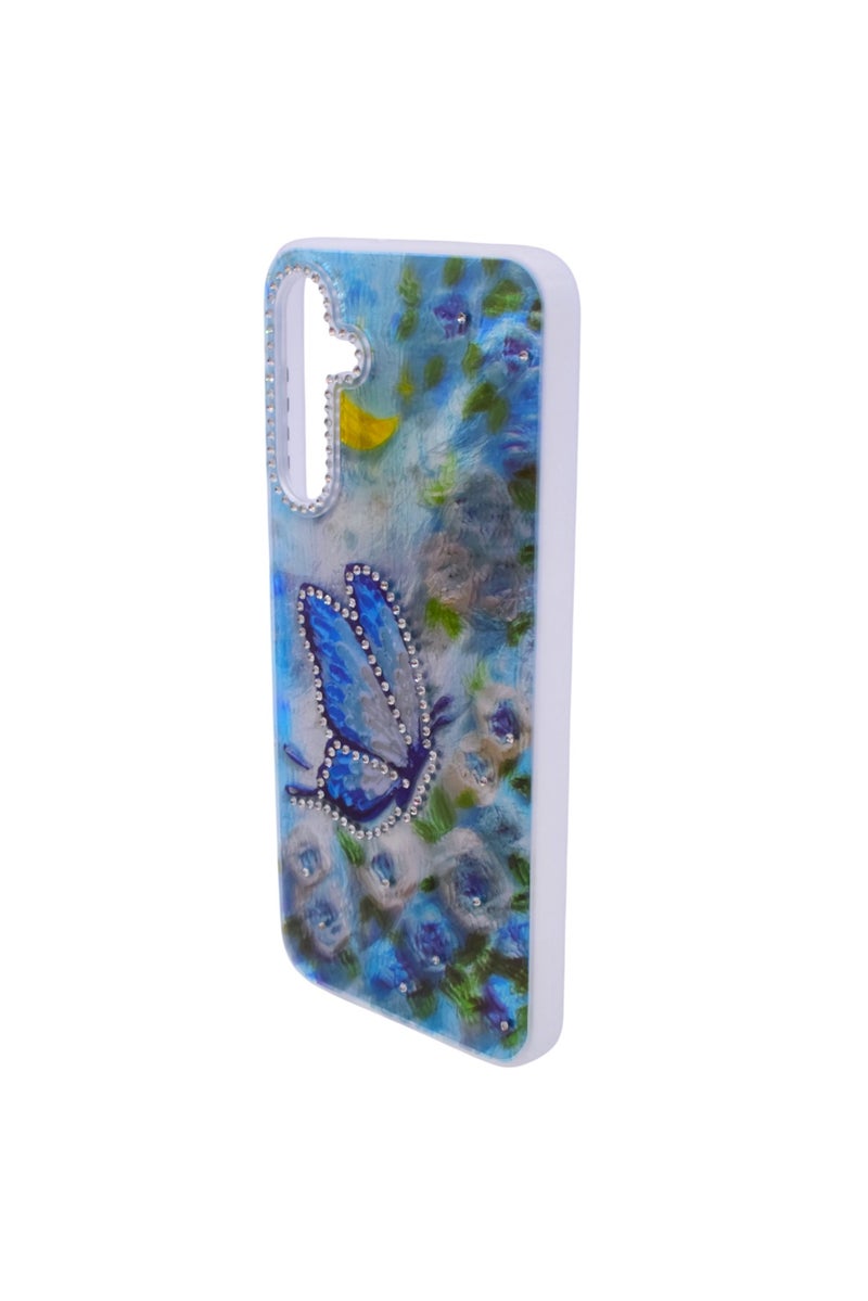 TPU Butterflies and Rhinestones Back Cover Case For Samsung Galaxy A16 - Multicolor CFS220 - Image 2