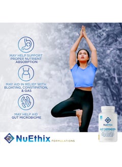 NuEthix Formulations Gut Defender Plus Microbiome Balance Dietary Supplement, 180 Capsules, 90 Servings  - Image 3