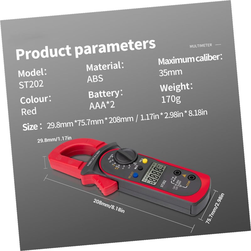 Digital Clamp Current Multimeter Voltage Tester Auto-ranging Ac Dc Electricity Measurement Tool Household Voltage Detector Without Battery - Image 2