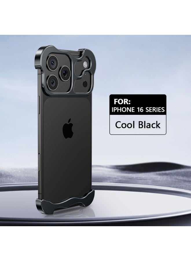 iPhone 16 series phone case, irregularly shaped, anti-fingerprint, metal corner pads, drop-proof, frameless design, bare feel. - Image 1