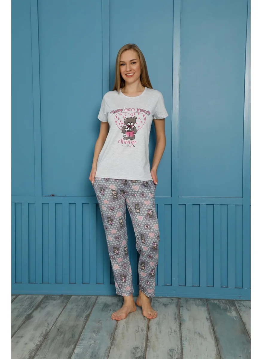 Akbeniz Women's Cotton Pajamas Set 20502G