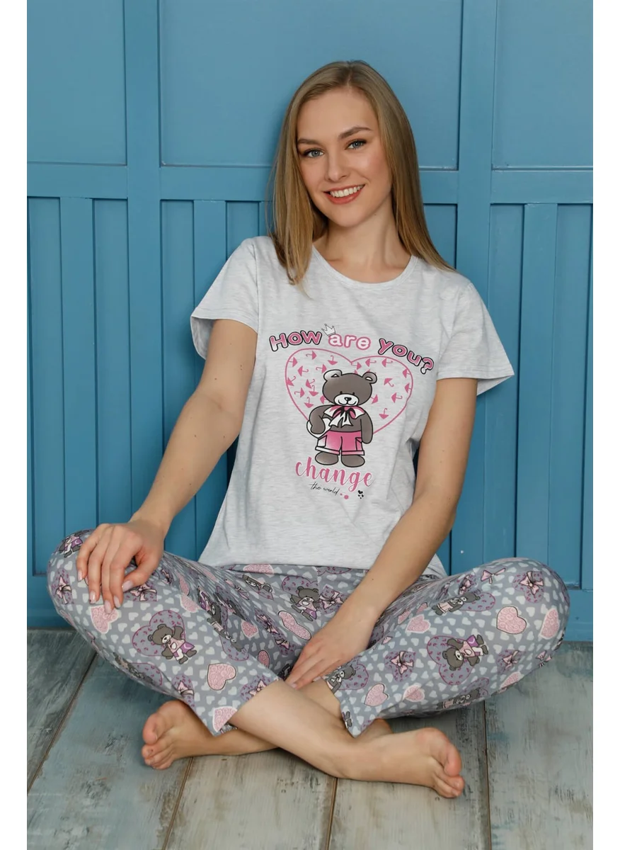 Akbeniz Women's Cotton Pajamas Set 20502G