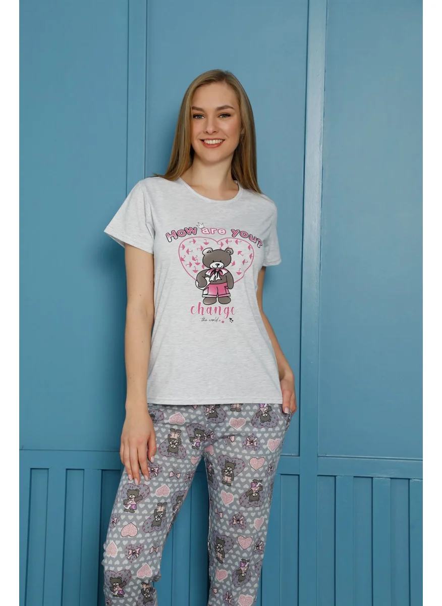Akbeniz Women's Cotton Pajamas Set 20502G