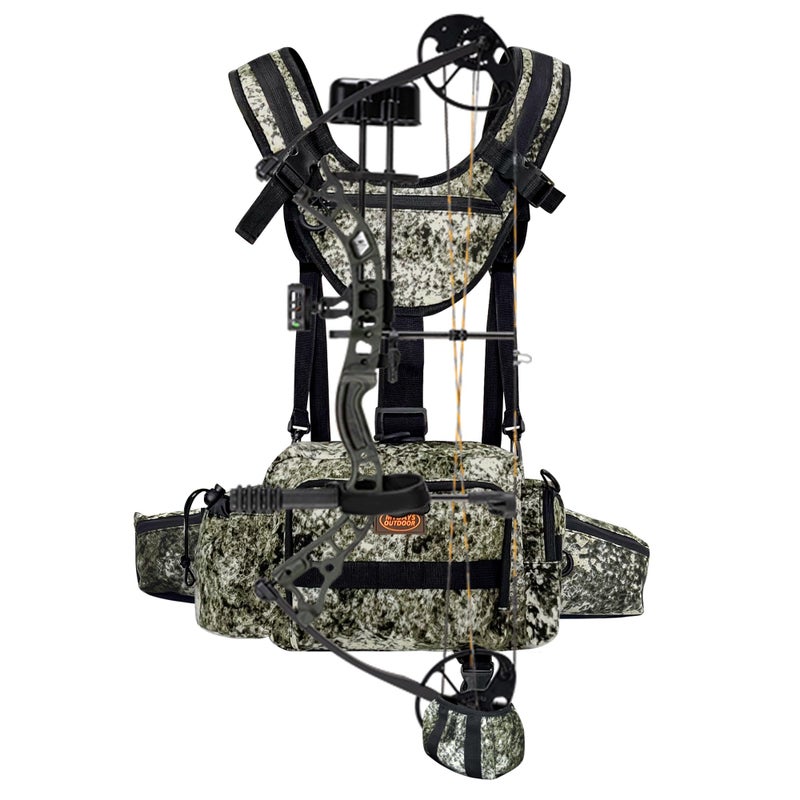 MDSTOP Hunting Fanny Pack WaistPack Style Hunting Pack Camo Waist Pack with Shoulder Straps and Harness Pouch Black Camo - Image 2