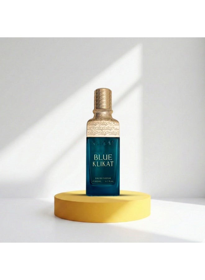 ALezz Oud Al Ezz Oud Klikat Blue Eau De Parfum for Unisex – Fresh Summer Fragrance with Pear, Mandarin, Bergamot, Orange Blossom, Sandalwood & Musk – 200ml - Image 2