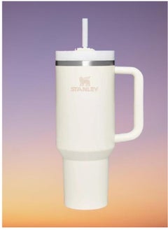 Quencher H2.0 FlowState 30oz Stainless Steel Vacuum Insulated Tumbler with Lid and Straw – Keeps Drinks Cold for 24 Hours & Hot for 6 Hours – Ideal for Water, Iced Tea, Coffee, Smoothies & More – Durable, Leakproof & Stylish Cream
