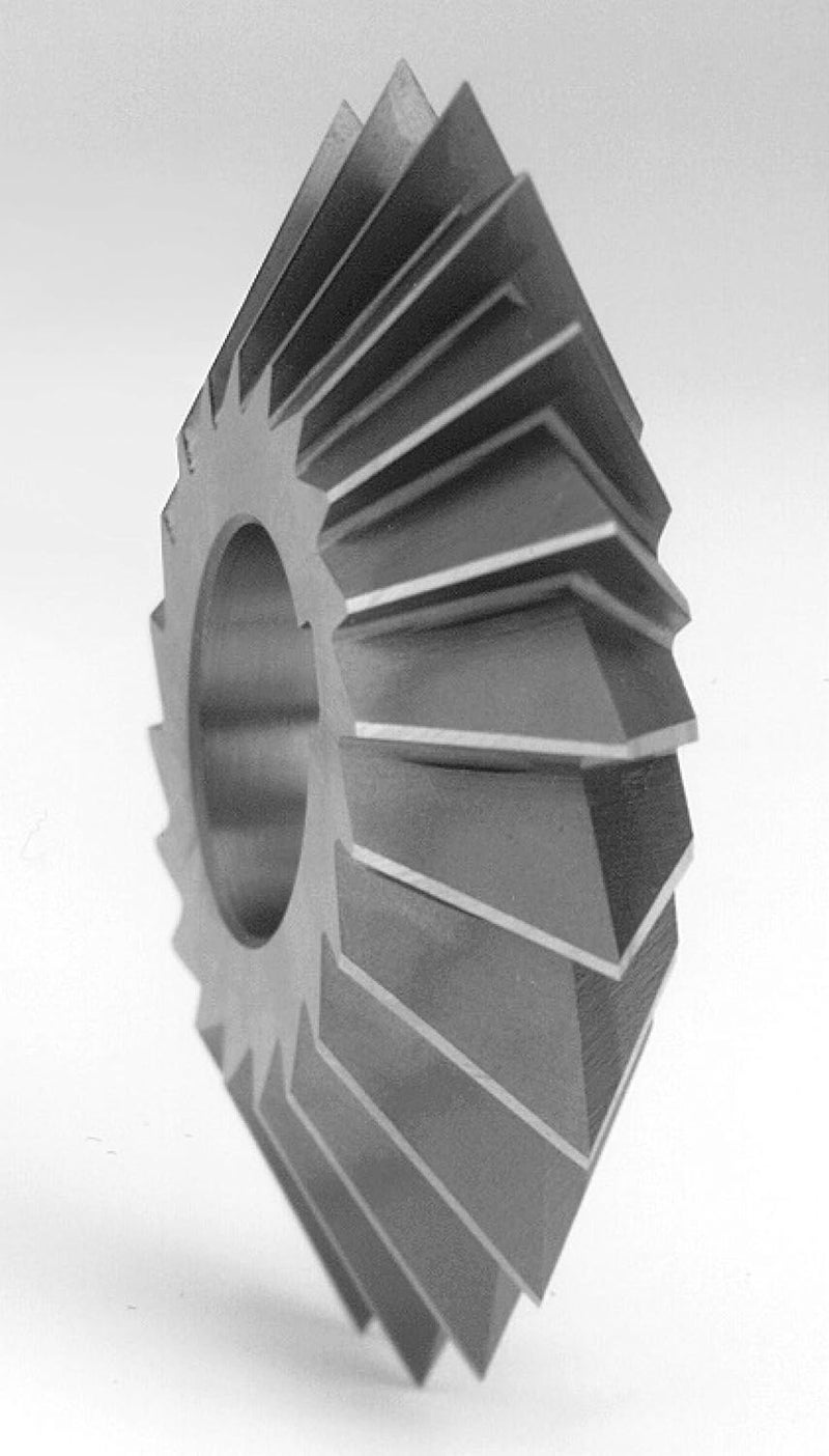 3" Diameter, 1/2" Wide Double Angle Cutter, 90 Degree Angle, HSS, , 185608, USA Made