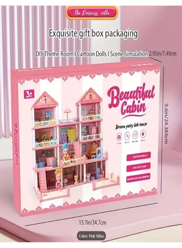 Beautiful Castle Playset, 245 Pieces, Magical Dollhouse for Pretend Play, 4 Floors, 11 Rooms, Suitable for Girls Ages 3 and Up.  - Image 2
