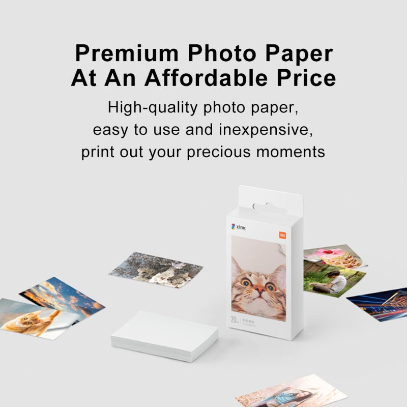 Photo Paper: 50 Sheets White Glossy Ink-Free Thermal Paper - Smudge-Proof Water-Resistant Adhesive-Backed Photo Paper for On-The-Go Printing Scrapbooking Journaling - Image 3