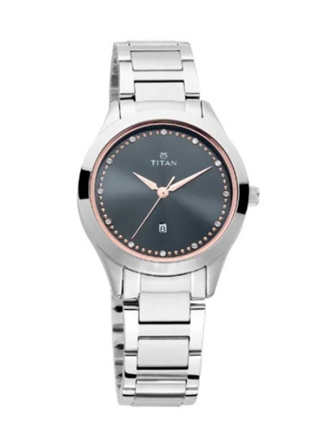 تيتان ساعة تيتان سباركل بمينا أنثراسيت مع وظيفة التاريخ تناظرية للنساء - Image 1