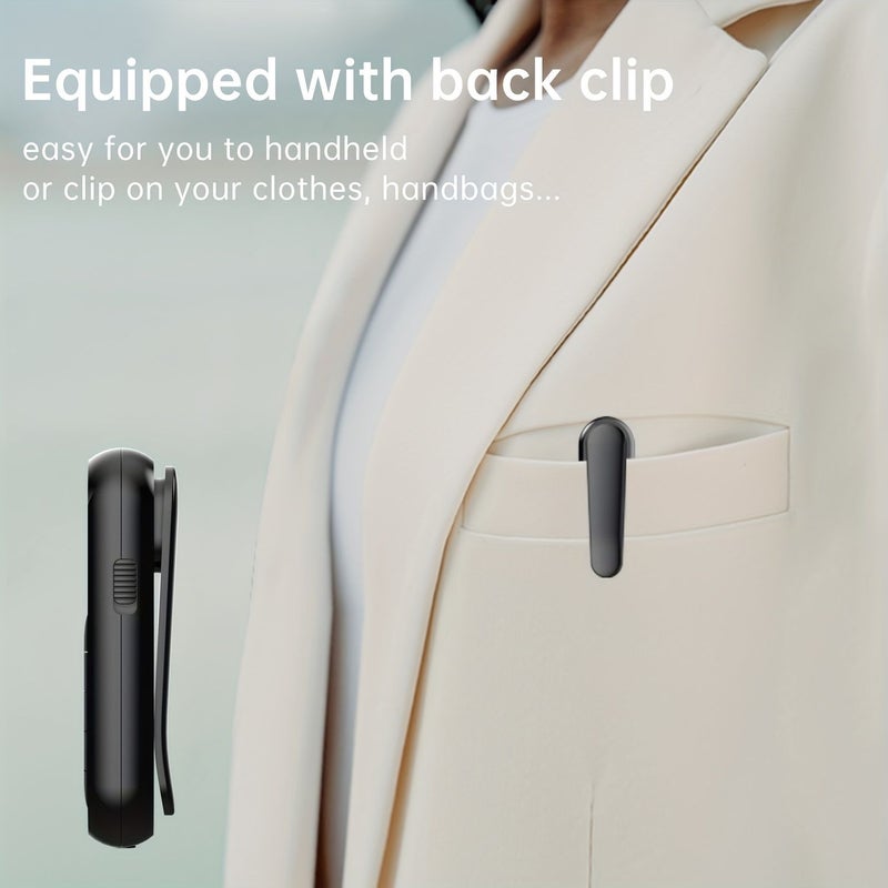 Black Portable Rechargeable FM Radio Clip for Sports and Horses - Image 4