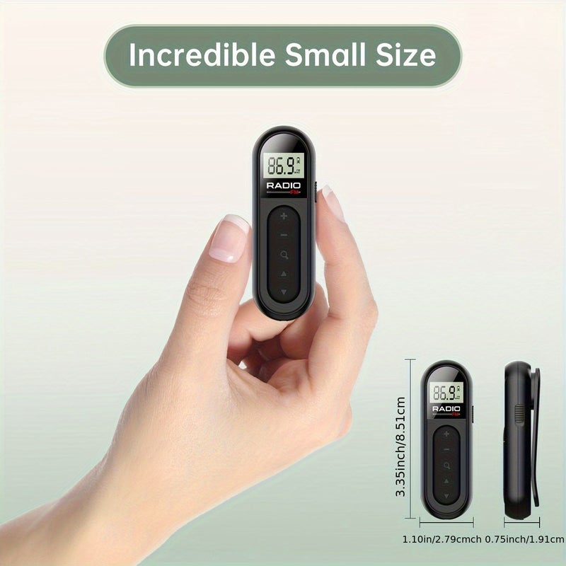 Black Portable Rechargeable FM Radio Clip for Sports and Horses - Image 5