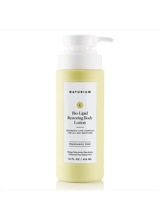 NATURIUM Bio-Lipid Restoring Moisturizing Body Lotion with Shea Butter, Fragrance Free, 14 oz  - Image 1