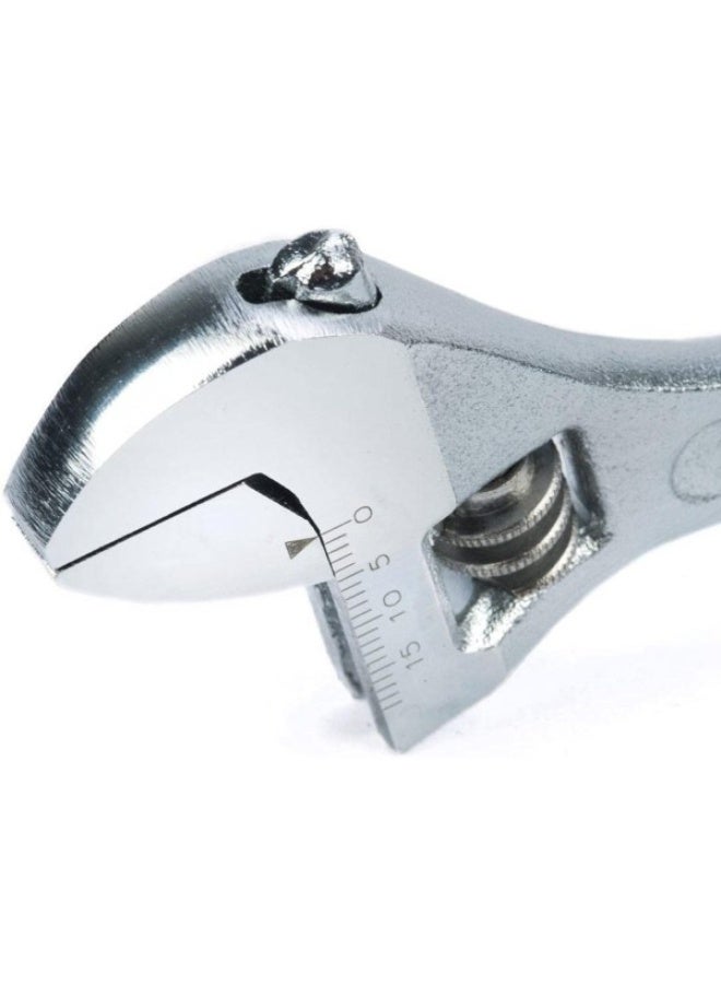Total Adjustable Wrench 8" – Heavy-Duty Chrome-Plated Spanner with Precision Jaw, Anti-Slip Handle for Plumbing, Mechanical, and DIY Use - Image 3