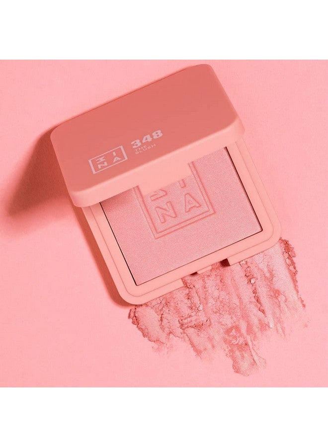 3INA The Blush 348 New Formula Natural Light Mineral Powder Blush For Sensitive Skin Blendable Buildable Rouge Pigmented Dewy Glow Vegan Cruelty Free Makeup Natural Color 0.26 Oz - Image 5