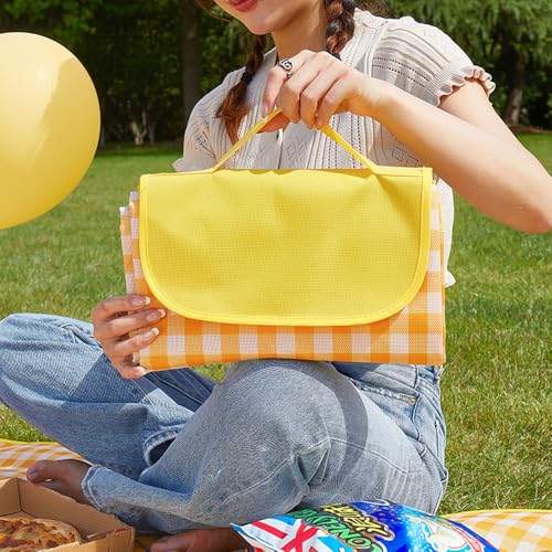 LRUUIDDE Extra Large 80"x 80" Beach Blanket, Outdoor Picnic Blankets, Waterproof Sandproof Portable Blankets, Foldable and Lightweight for Spring Summer Camping, Beach, Park - Image 1