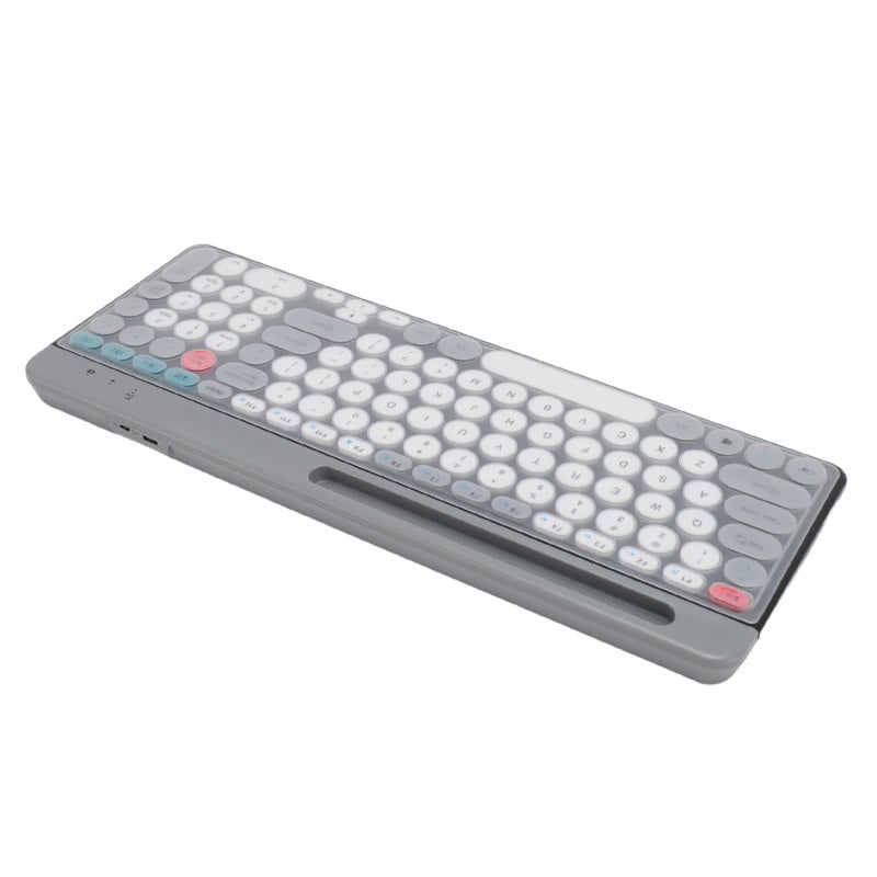Wireless Keyboard Mouse Set: Dual Mode Connectivity, Multi Device Support, Vintage Round Keycaps - 100 Keys, Adjustable DPI Mouse for Home Entertainment, Office Use & Multi Device Users - Image 2