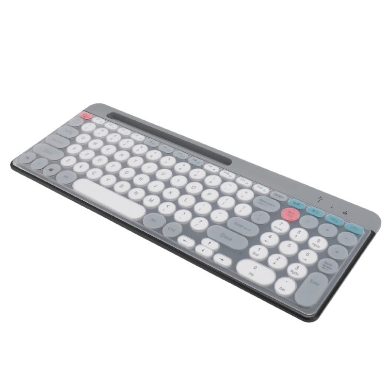 Wireless Keyboard Mouse Set: Dual Mode Connectivity, Multi Device Support, Vintage Round Keycaps - 100 Keys, Adjustable DPI Mouse for Home Entertainment, Office Use & Multi Device Users - Image 4