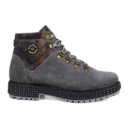 Bacca Bucci Men's Urban Suede Leather Boots Tactical Leather Boots For Motorcycle & Combat Grey, 6 UK - Image 4