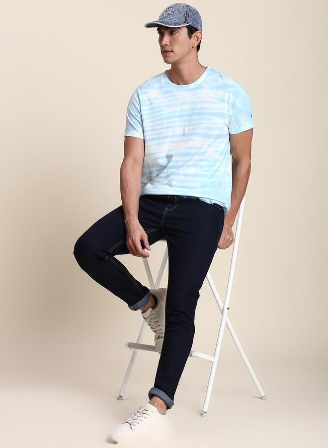 Dennis Lingo Slim Fit Dark Blue Men's Jeans with Button & Zip Closure  - Image 1