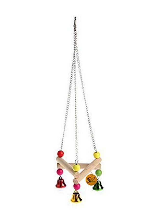 Sage Square Sage Square Natural Wood Bead Chain Swing Toy for Parrot, Budgies, Cockatiel, Lovebird, Budgerigar, Sun Conure, Finch, African Grey, Canary, Cockatoo, Macaw Birds  - Image 5