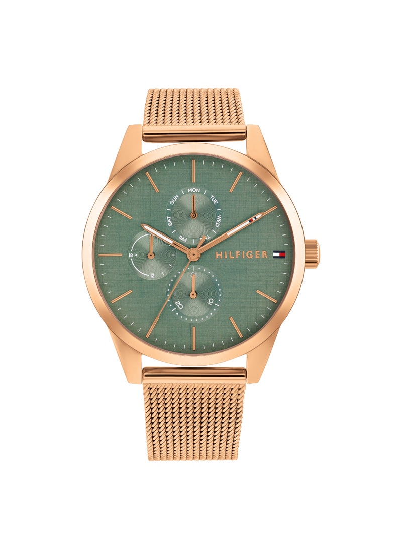 Tommy Hilfiger Analogue Multifunction Quartz Watch for Women with Rose Gold Colored Stainless Steel Mesh Bracelet - 1782770 - Image 4