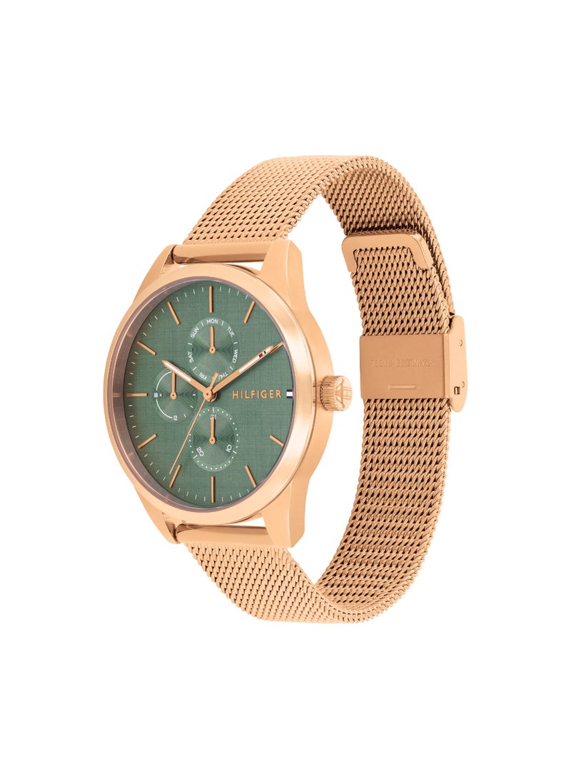 Tommy Hilfiger Analogue Multifunction Quartz Watch for Women with Rose Gold Colored Stainless Steel Mesh Bracelet - 1782770 - Image 3