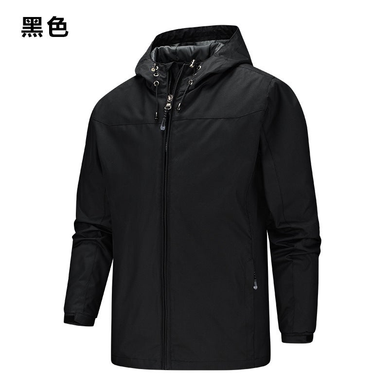 Generic Foreign trade hot selling manufacturers direct supply autumn new outdoor sports lovers mens waterproof windproof windbreaker women Men's-Black