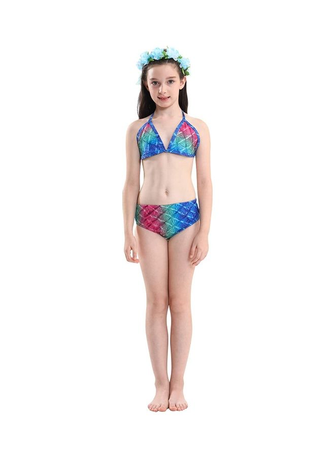 4-Piece Mermaid Themed Swimming Costume Set 150cm - Image 3