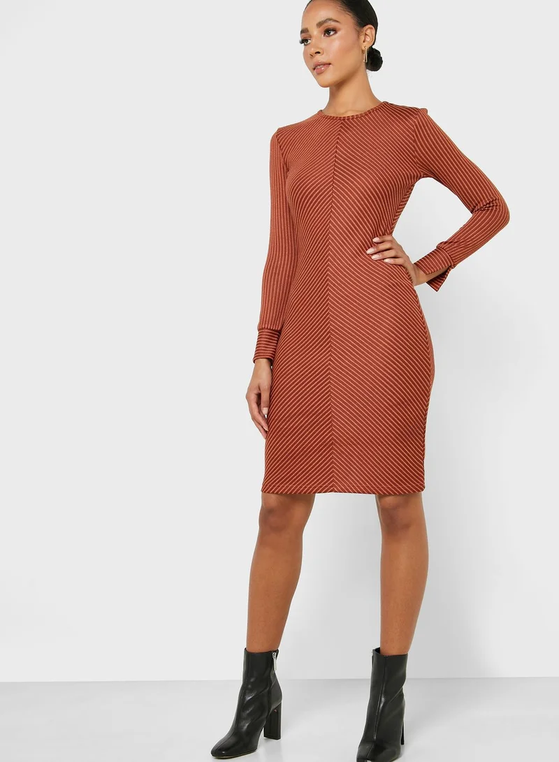 Jacqueline de Yong Striped Bodycon Dress