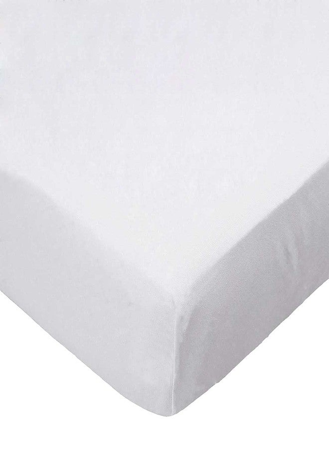 SHEETWORLD.COM SheetWorld Fitted 100% Cotton Percale Moses Basket Sheet 13 x 27, Solid White Woven, Made in USA - Image 1