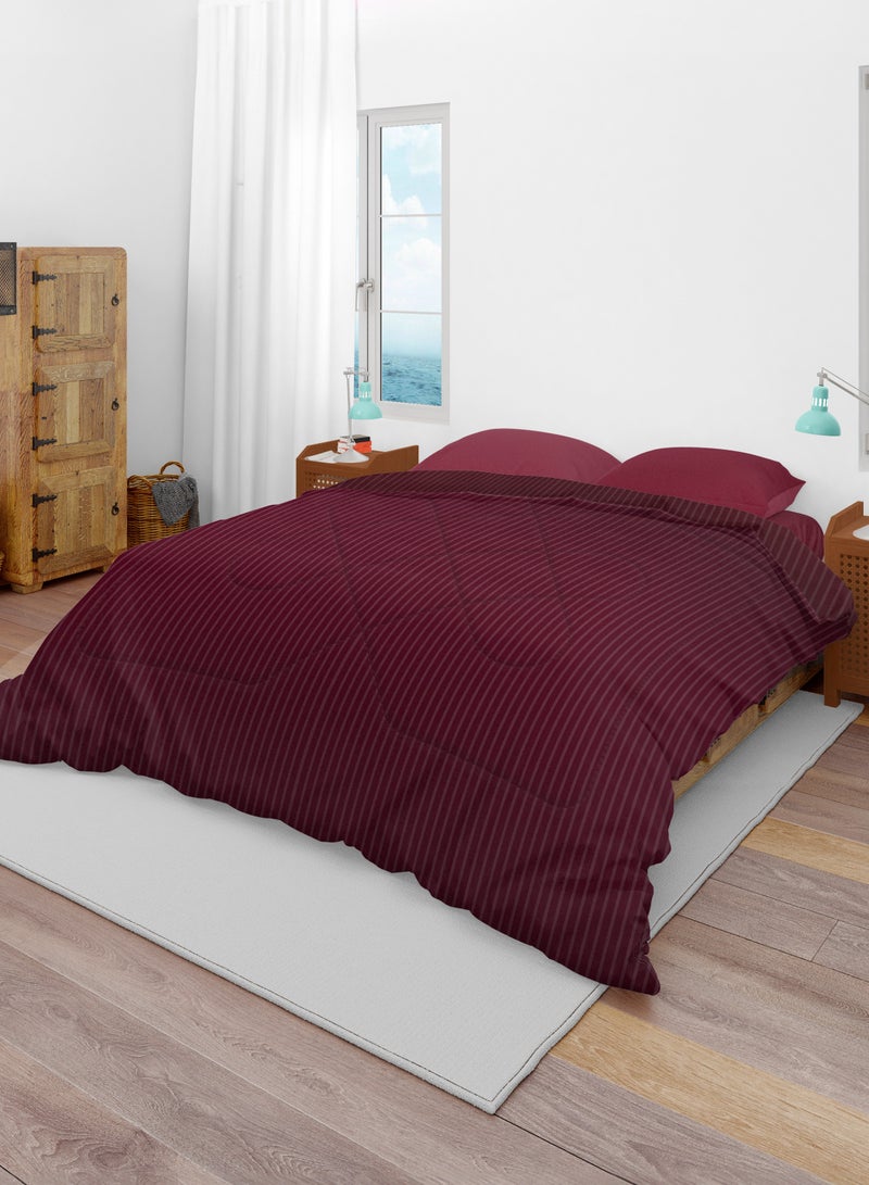 طاب مساؤك لحاف مزدوج من كوزي دريمز لجميع المواسم - 200x220 سم كستنائي - Image 2