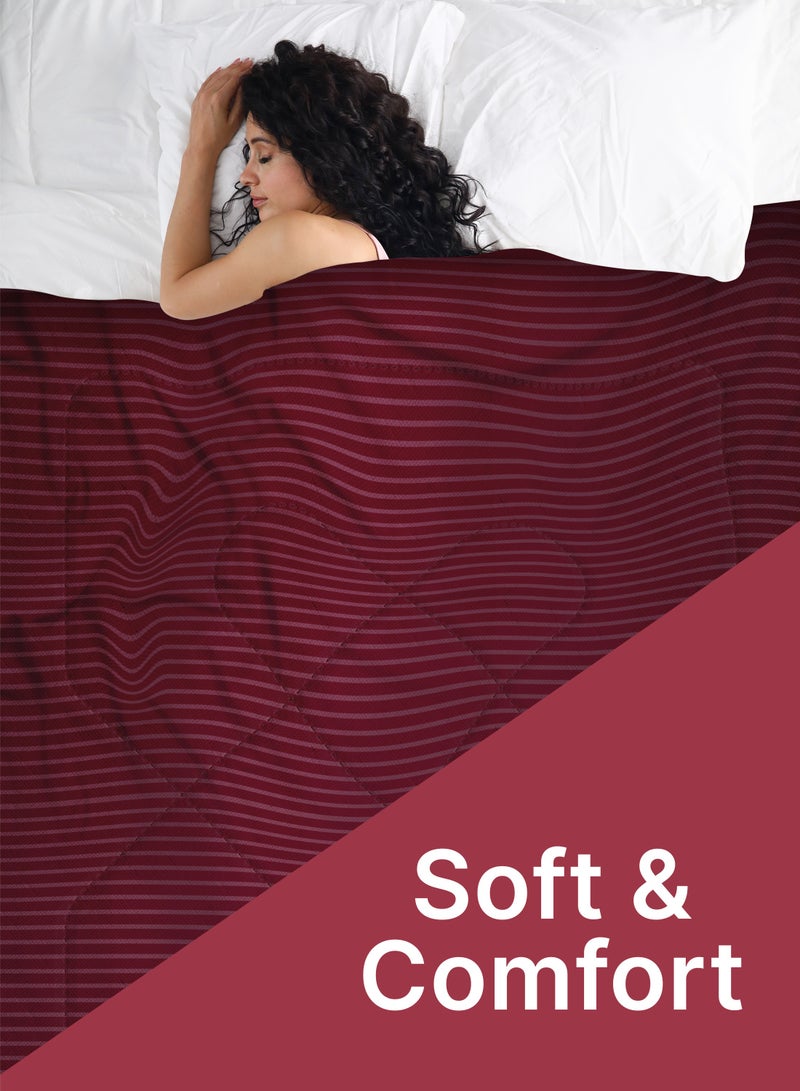 طاب مساؤك لحاف مزدوج من كوزي دريمز لجميع المواسم - 200x220 سم كستنائي - Image 4