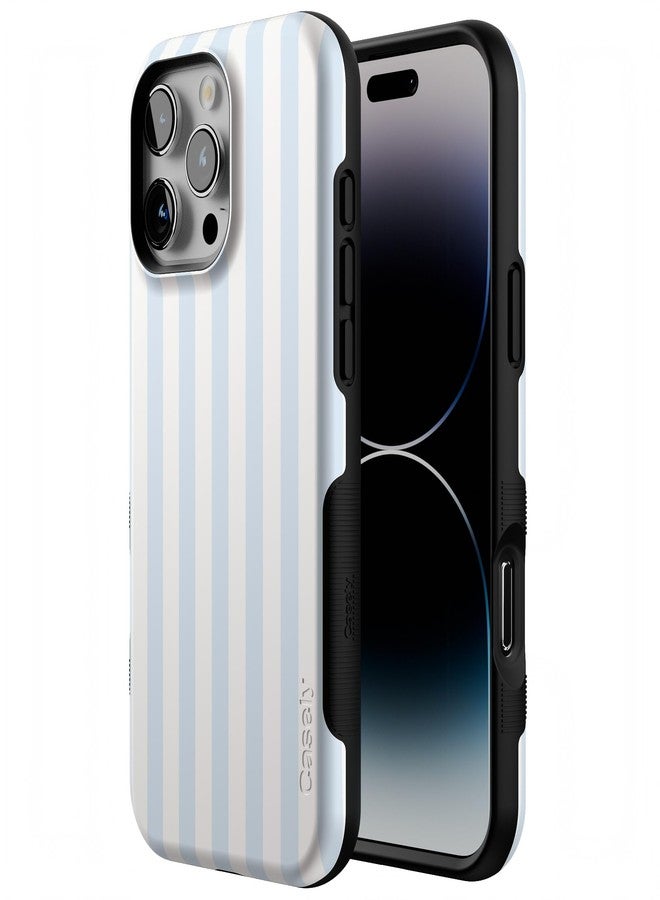 Casely iPhone 16 Pro Max Case | Blue Stripes | Sunday Best | Compatible with MagSafe | Bold Protective Design - Image 2