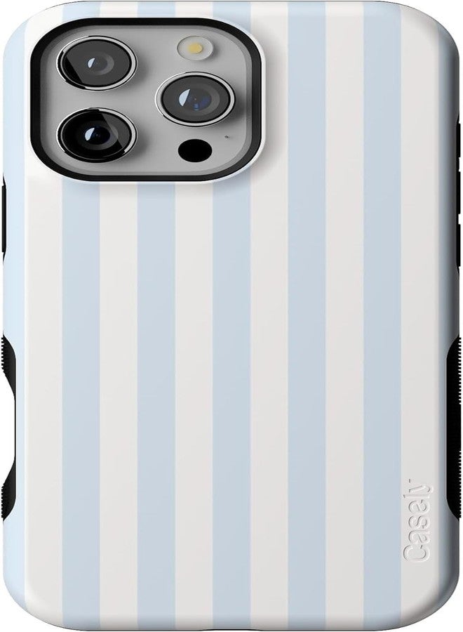 Casely iPhone 16 Pro Max Case | Blue Stripes | Sunday Best | Compatible with MagSafe | Bold Protective Design - Image 1