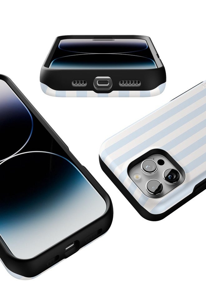 Casely iPhone 16 Pro Max Case | Blue Stripes | Sunday Best | Compatible with MagSafe | Bold Protective Design - Image 3