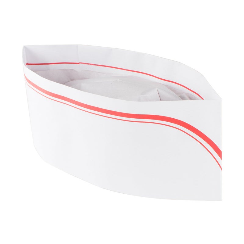 Super Z Outlet Retro Diner Food Server Soda Jerk Paper Cap for Classic Theme Restaurant Party Hats 6 Pack White