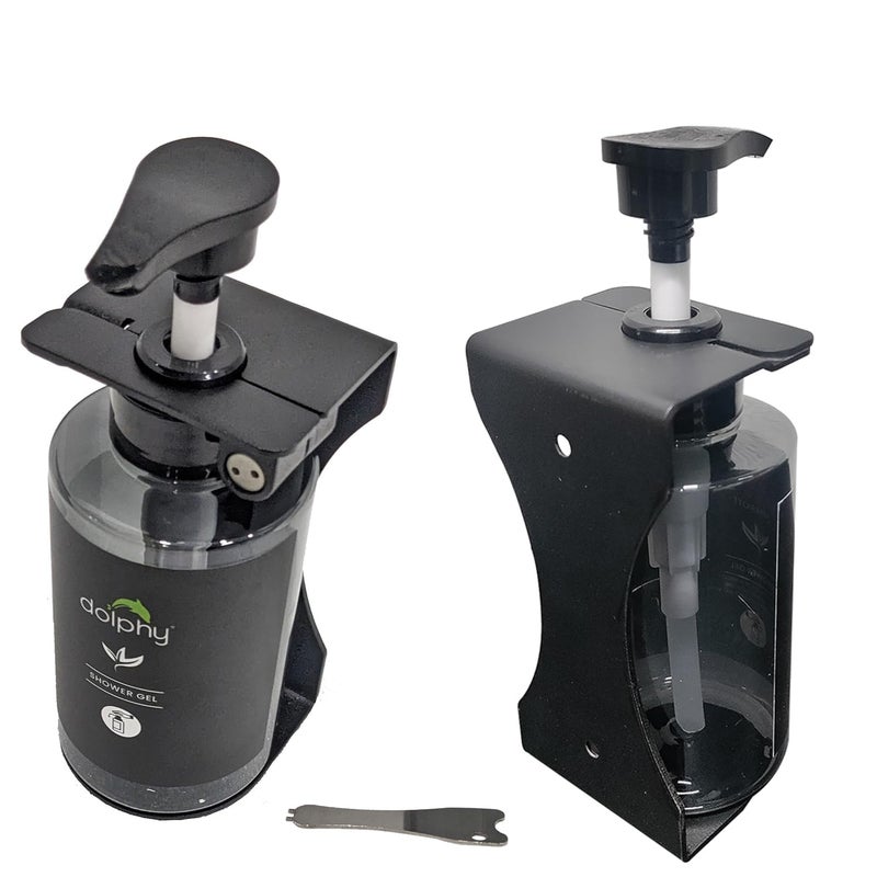 DOLPHY موزع سائل الصابون المثبت على الحائط دولفي | لغسل اليدين، الشامبو، البلسم وجل الاستحمام للحمام/الحوض/مغسلة المطبخ - 300 مل - Image 3