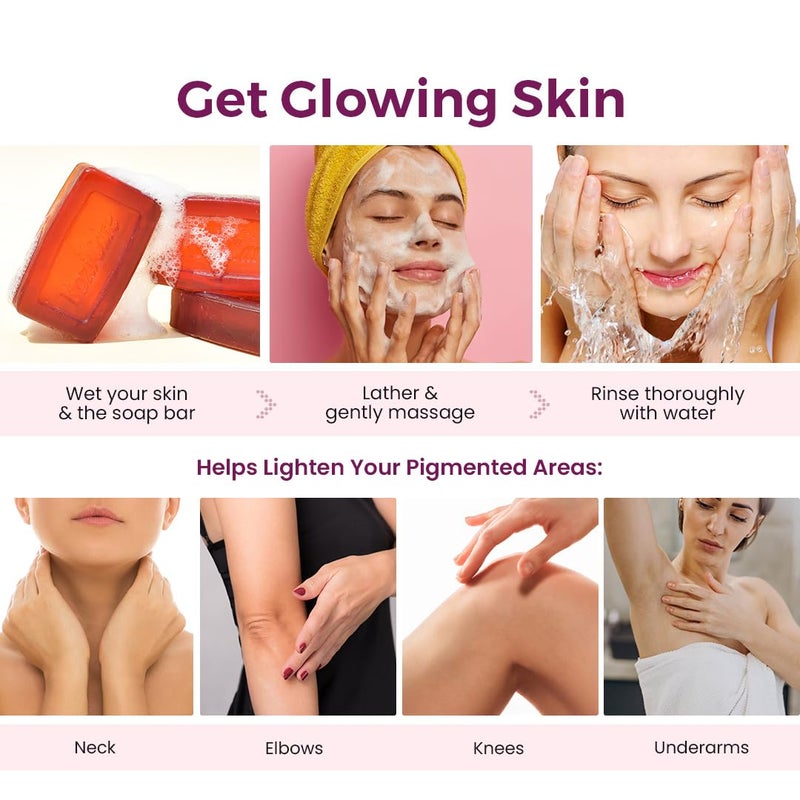 Kozicare Glycerin Soap  Kojic acid skin whitening soap  With goodness of Black Castor Bath Soap for Healthy Radiant Complexion  Both for Men  Women Pack of 12 - Image 5