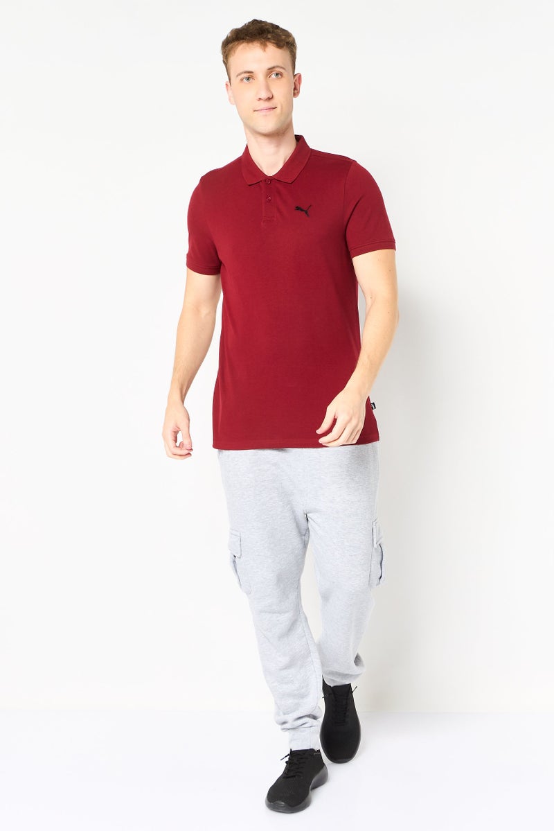 PUMA Men Slim Fit Short Sleeve Outdoor Polo Shirt, Dark Red - Image 3