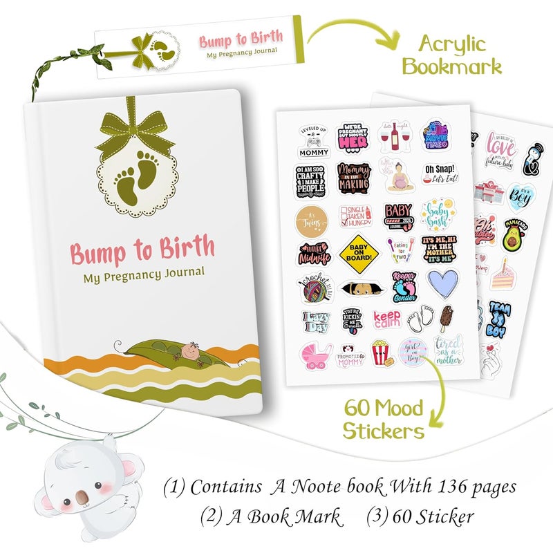 Rousrie 40 Week Pregnancy Journal Book, Record Memories of Baby In Womb With Pregnancy Tracker, Affirmations For Expecting Mothers, Giftings For Pregnant Women, Gifts For Baby Shower - Image 2