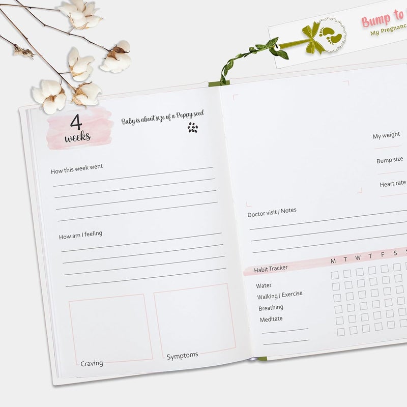 Rousrie 40 Week Pregnancy Journal Book, Record Memories of Baby In Womb With Pregnancy Tracker, Affirmations For Expecting Mothers, Giftings For Pregnant Women, Gifts For Baby Shower - Image 3