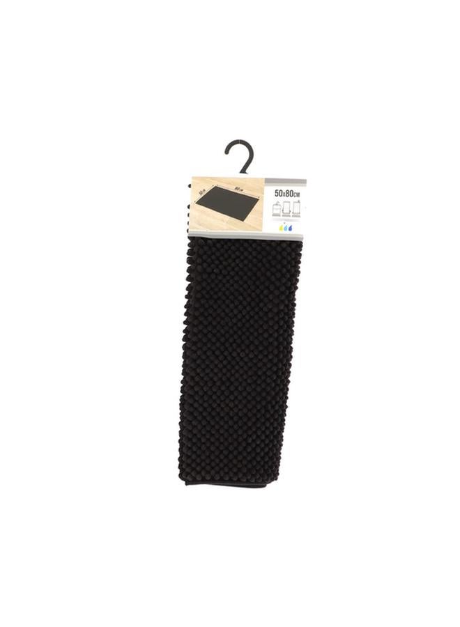 Tendance Anti-Slip Microfiber Bathroom Mat with Balls Black 50 x 80cm 7744103 - Image 1