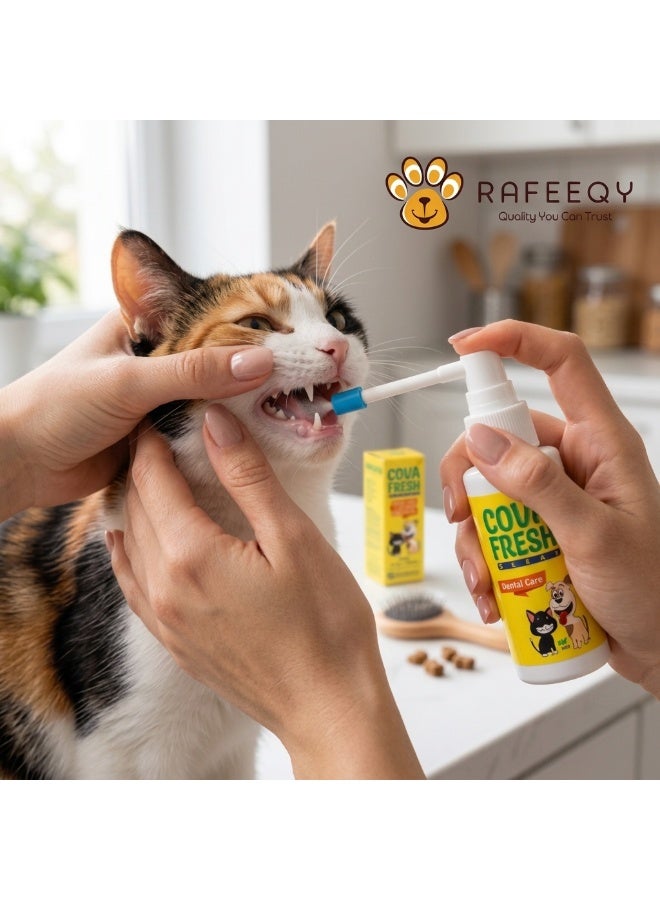 Covalent Cova Fresh Breath Dental Care Spray & Mouthwash for Dogs & Cats 60ml - Image 2