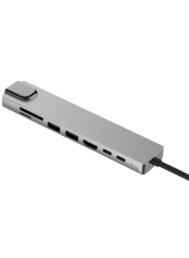 Type-c To Hdmi Rj45 Pd 8-in-1 Docking Station Type-c Hub Usb Expansion Dock Digital Computer Accessories-Number Of Interfaces:Blue Box  - Image 5