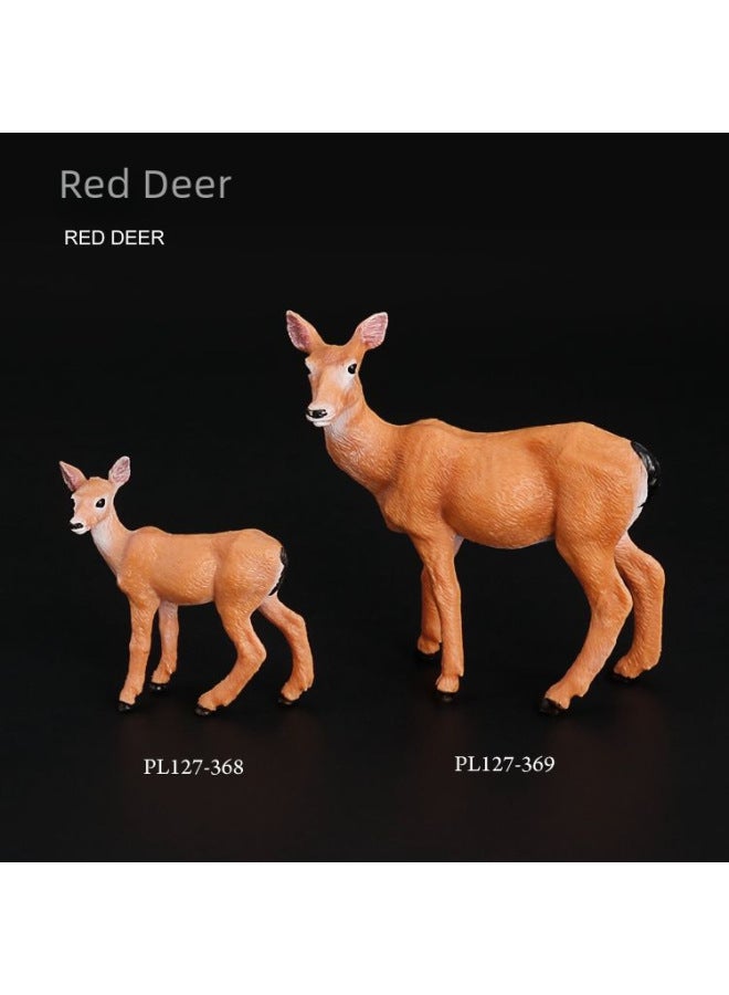 Realistic Wild Animal Deer Models Gazelle Plum Blossom Deer Tame Solid Static Children's Animal Toy Set-Color:PL127-217 Sword Antelope - Image 3